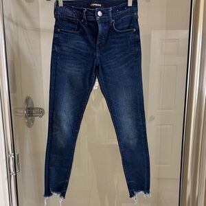 Express Women's Midnight Blue Ankle Jeans